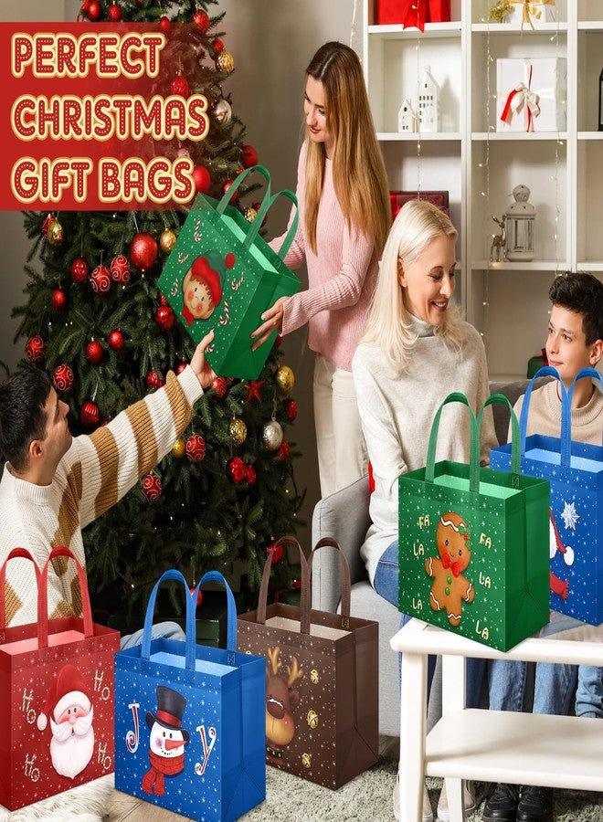 Clysee 24 Pcs Christmas Gift Bags with Handles 12.6 x 9.8 x 6.7 Inch Large Non-Woven Tote Bags Christmas Reusable Treat Bags for Gifts Wrapping Shopping Xmas Holiday Party Favors - Image 4